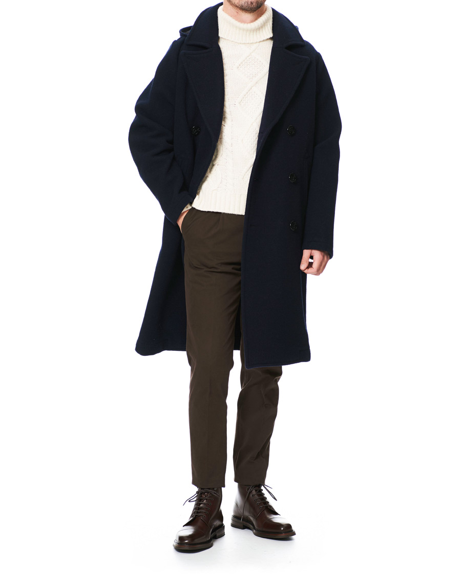 Mies | Takit | Gloverall | Shakelton Long Peacoat Navy