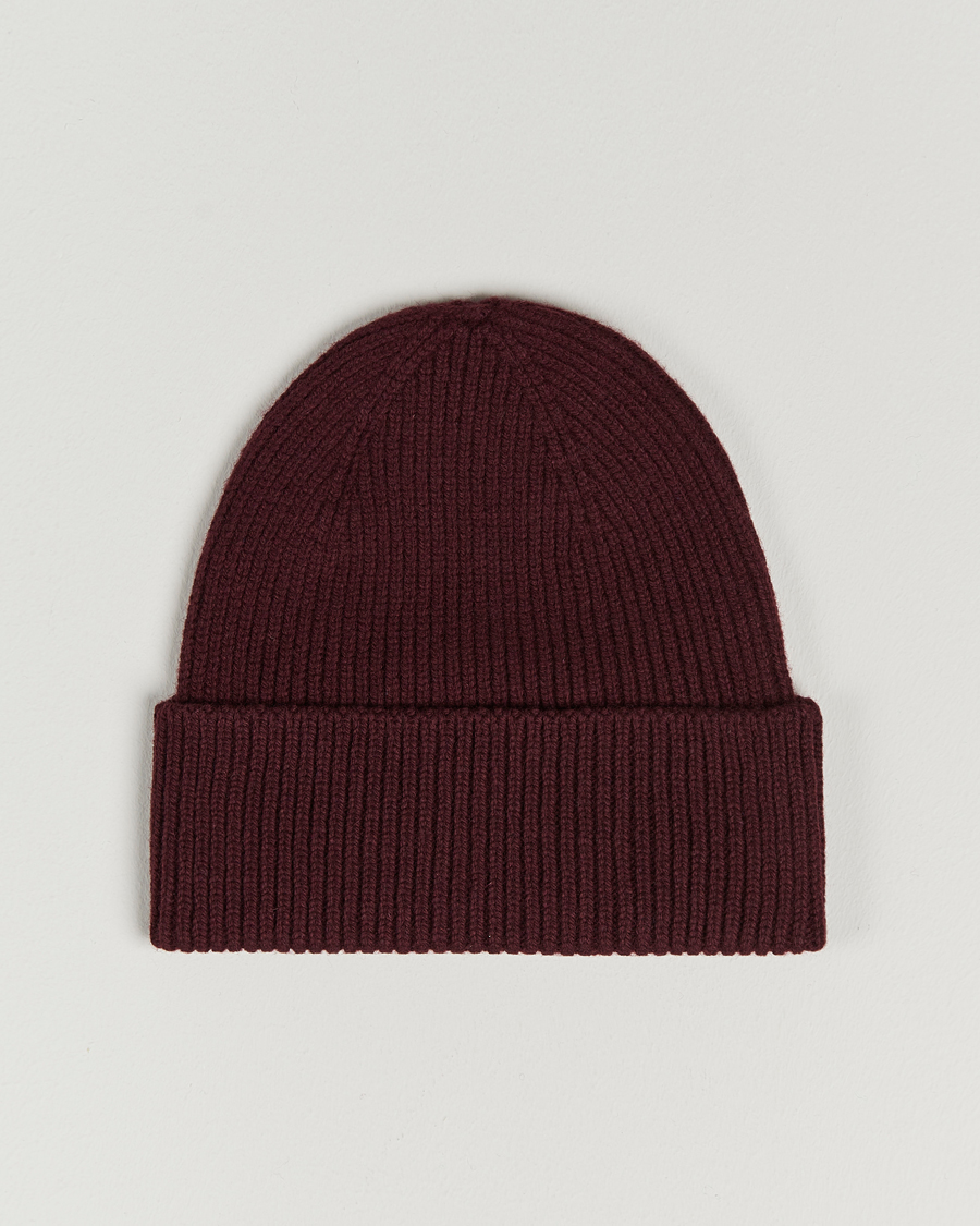 Mies | Pipot | Colorful Standard | Merino Wool Beanie Oxblood Red