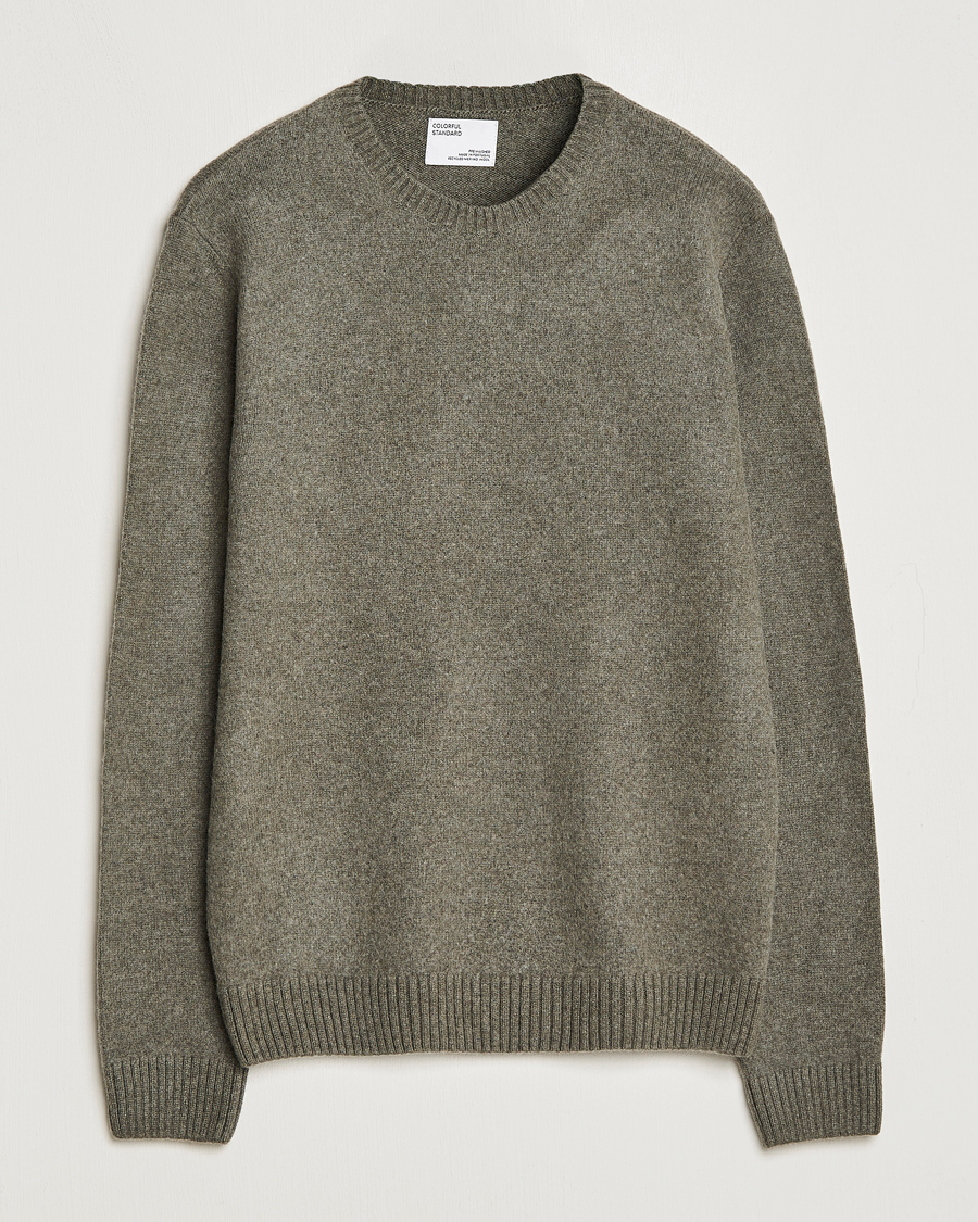 Mies | Puserot | Colorful Standard | Classic Merino Wool Crew Neck Dusty Olive