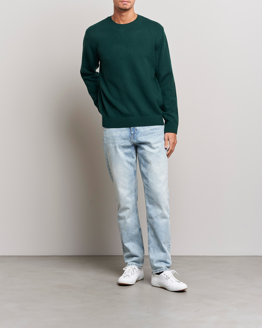 Mies | Puserot | Colorful Standard | Classic Merino Wool Crew Neck Emerald Green