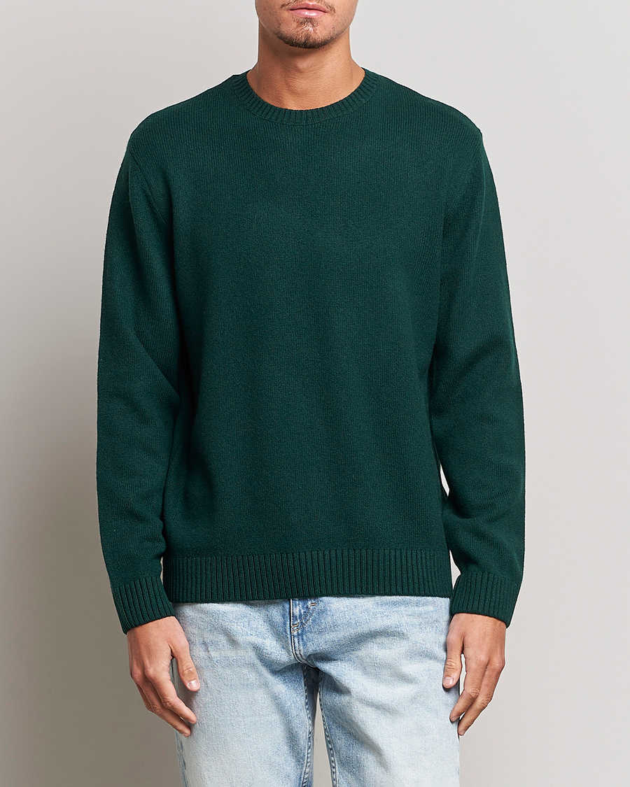 Mies | Puserot | Colorful Standard | Classic Merino Wool Crew Neck Emerald Green