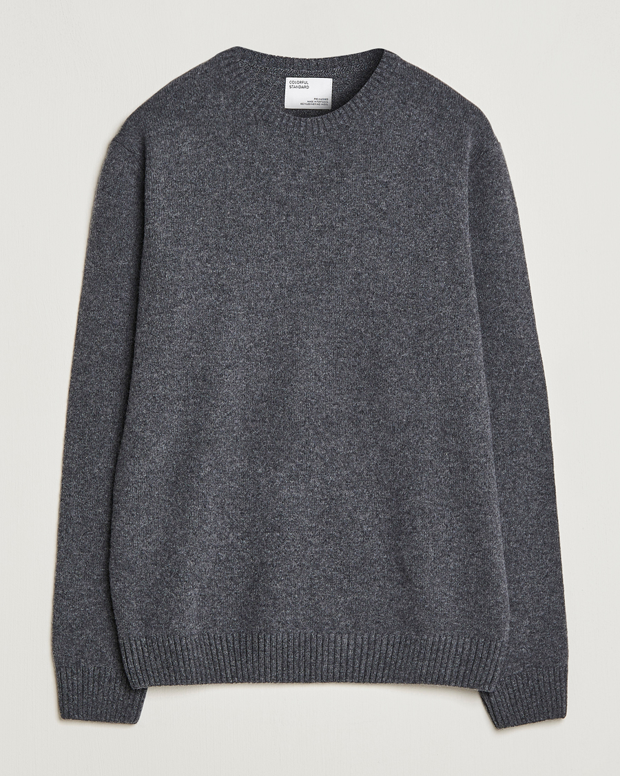 Mies | Puserot | Colorful Standard | Classic Merino Wool Crew Neck Lava Grey