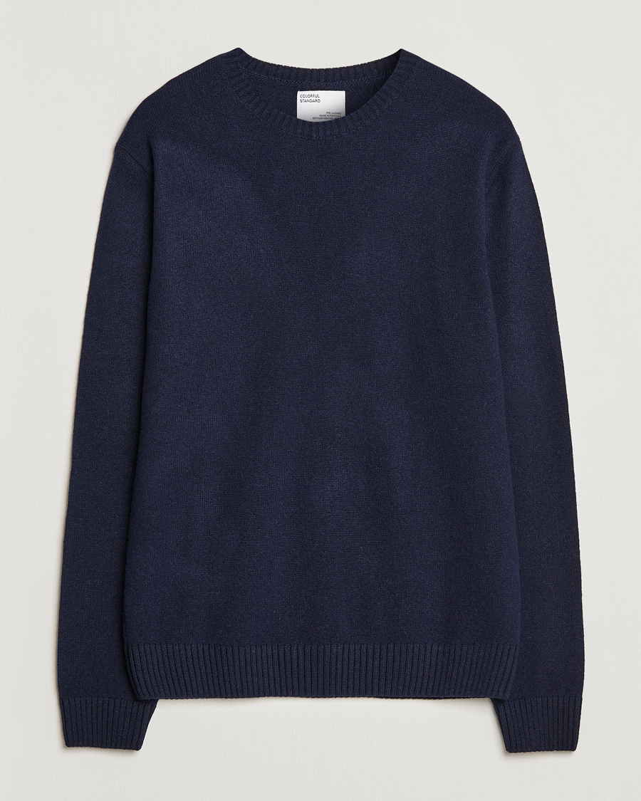 Mies | Puserot | Colorful Standard | Classic Merino Wool Crew Neck Navy Blue
