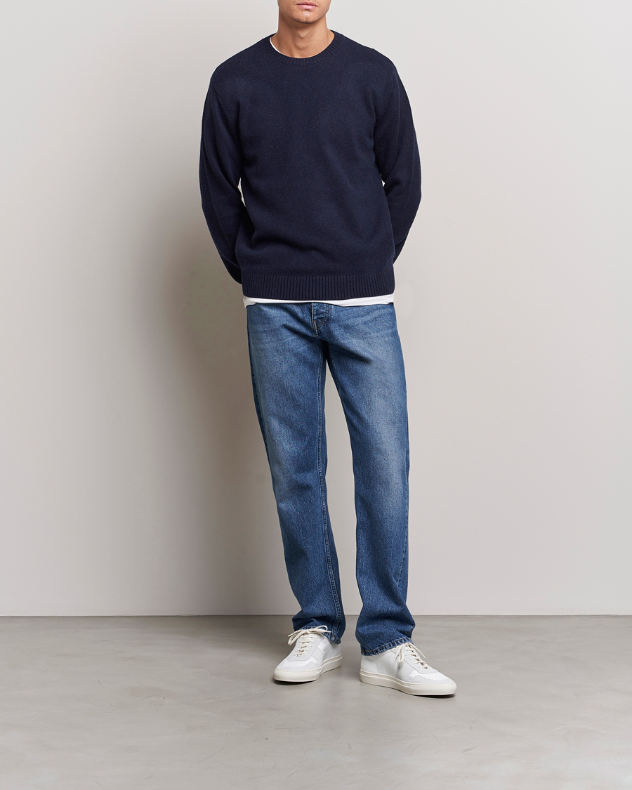 Mies | Puserot | Colorful Standard | Classic Merino Wool Crew Neck Navy Blue