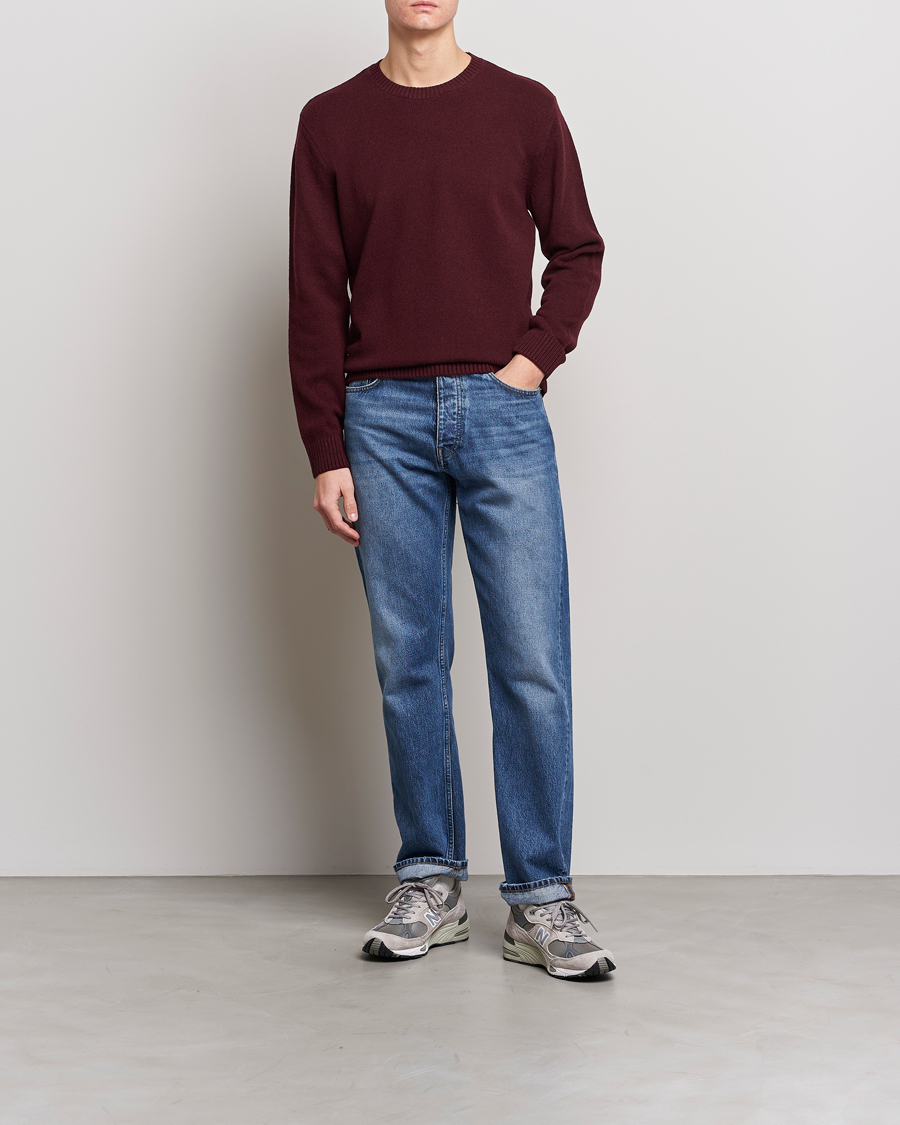 Mies | Puserot | Colorful Standard | Classic Merino Wool Crew Neck Oxblood Red
