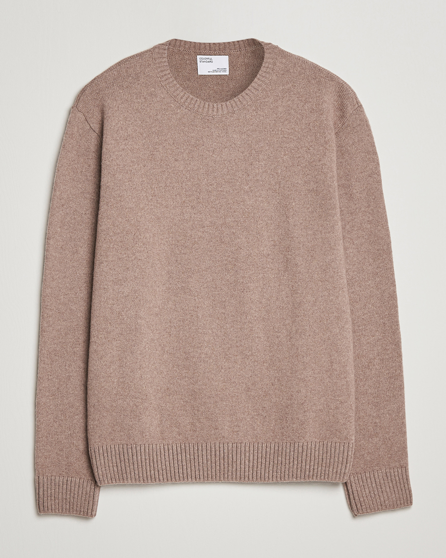 Mies | Puserot | Colorful Standard | Classic Merino Wool Crew Neck Warm Taupe