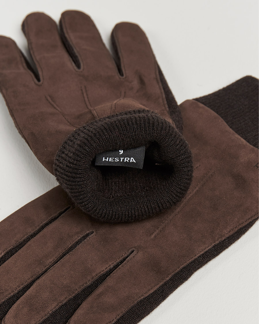 Mies | Käsineet | Hestra | Geoffery Suede Wool Tricot Glove Espresso