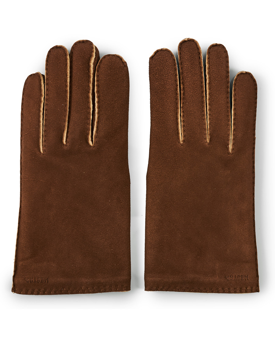 Mies | Hestra Philippe Chamoise Wool Lined Glove Brown | Hestra | Philippe Chamoise Wool Lined Glove Brown