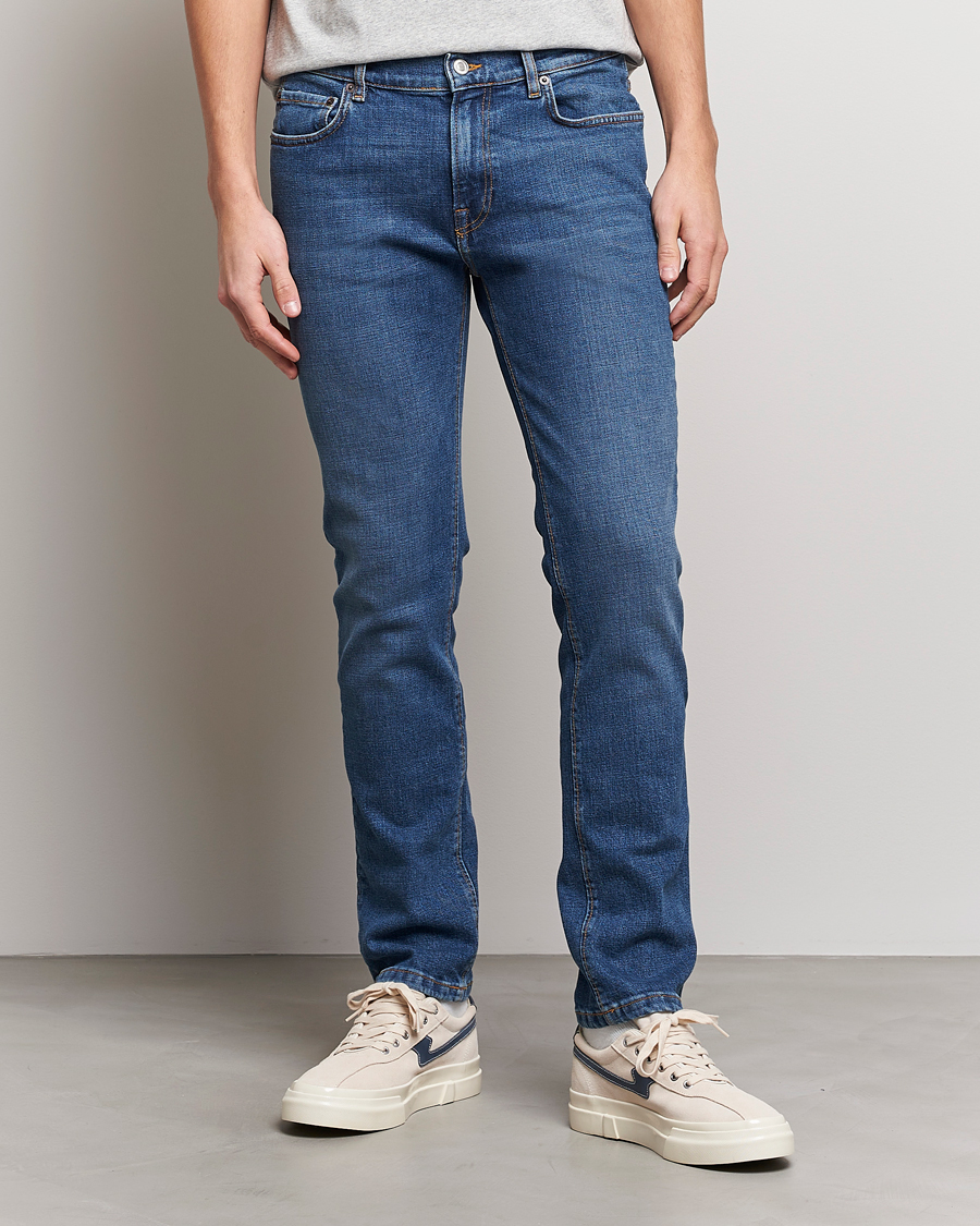 Mies | Siniset farkut | Jeanerica | SM001 Slim Jeans Mid Vintage