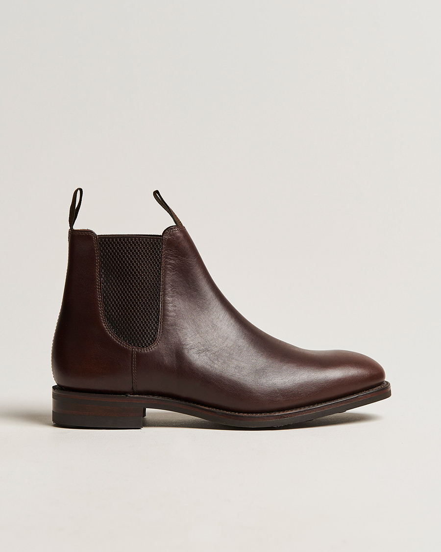 Mies | Nilkkurit | Loake 1880 | Chatsworth Chelsea Boot Dk Brown Waxy Calf