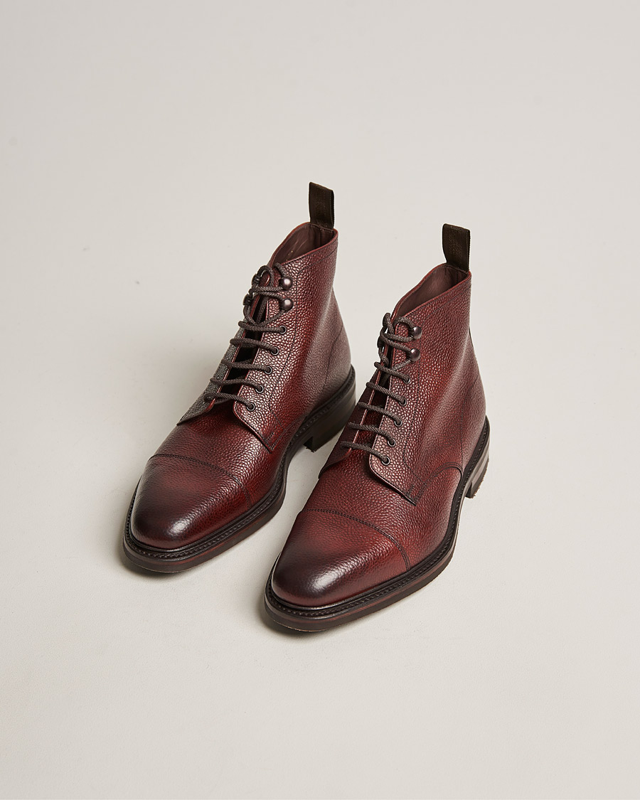 Mies | Käsintehdyt kengät | Loake 1880 | Roehampton Boot Oxblood Calf Grain
