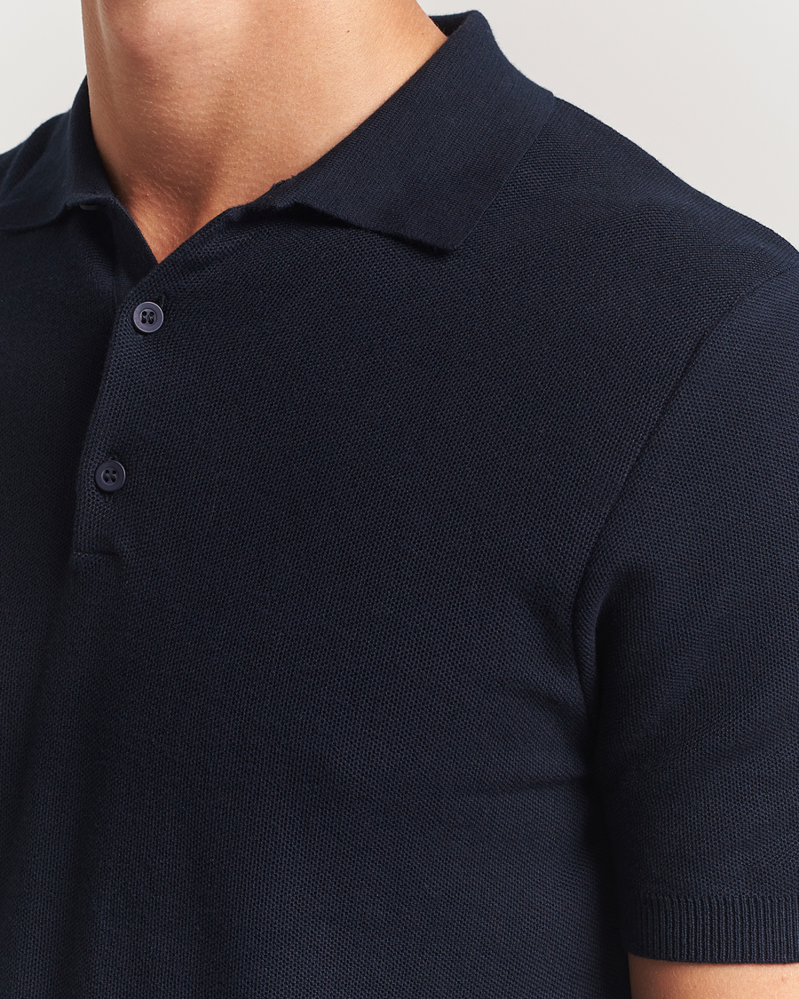 Mies | Pikeet | Sunspel | Fine Texture Polo Navy