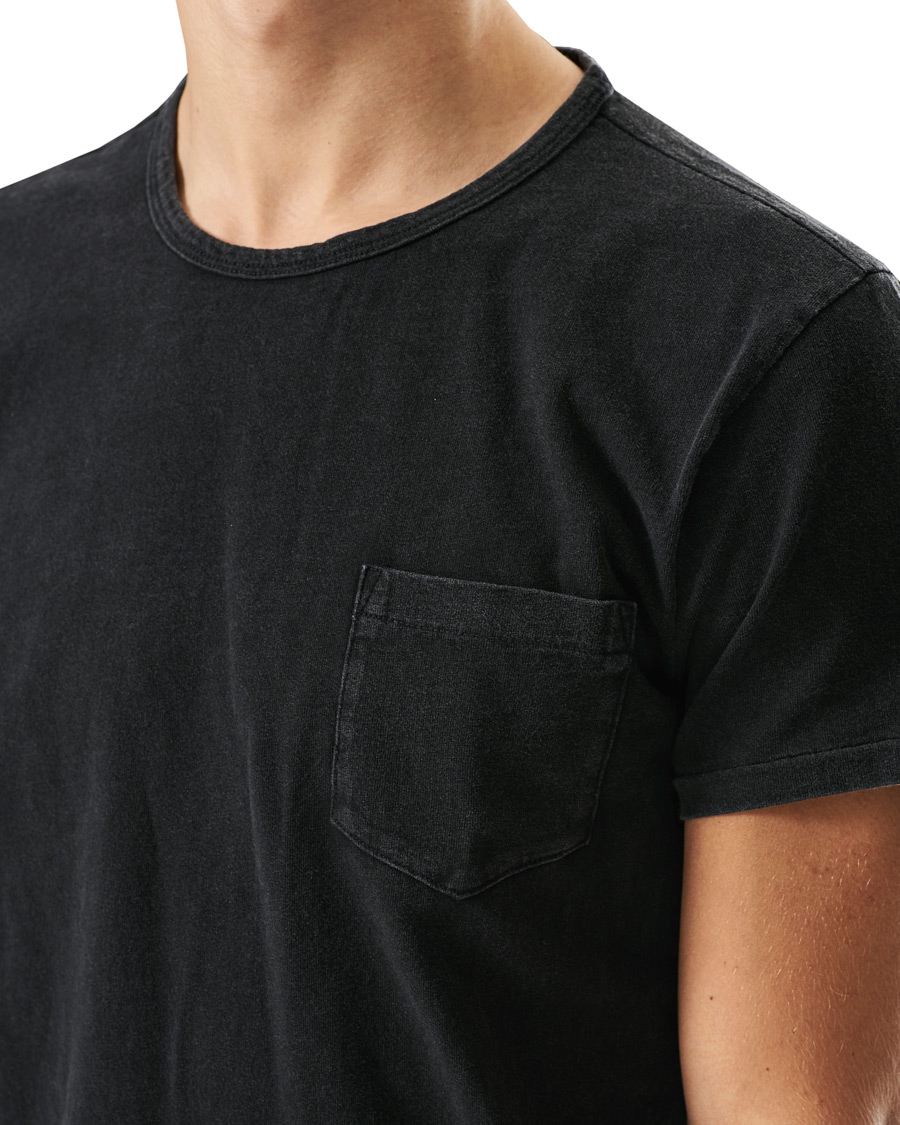 Mies | T-paidat | RRL | Washed Pocket Tee Black Indigo