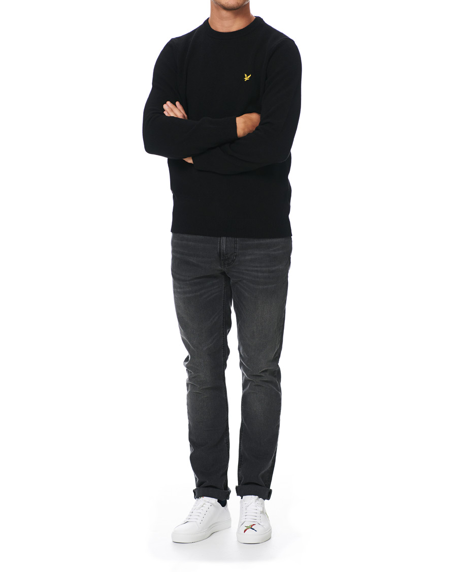 Mies | Puserot | Lyle & Scott | Lambswool Crew Neck Pullover Black