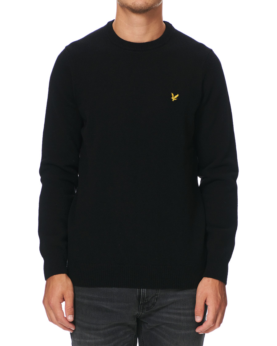 Mies | Puserot | Lyle & Scott | Lambswool Crew Neck Pullover Black