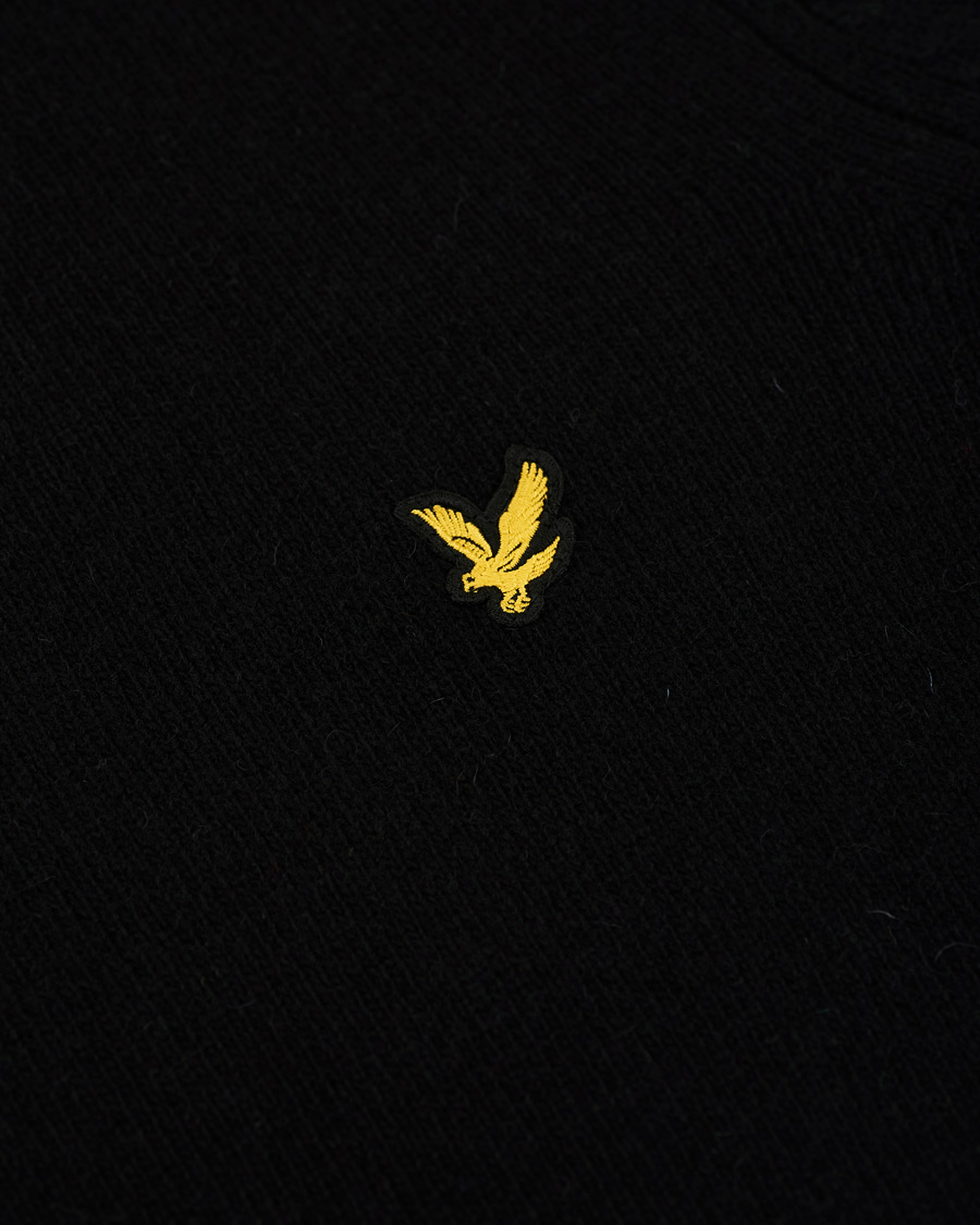 Mies | Puserot | Lyle & Scott | Lambswool Crew Neck Pullover Black