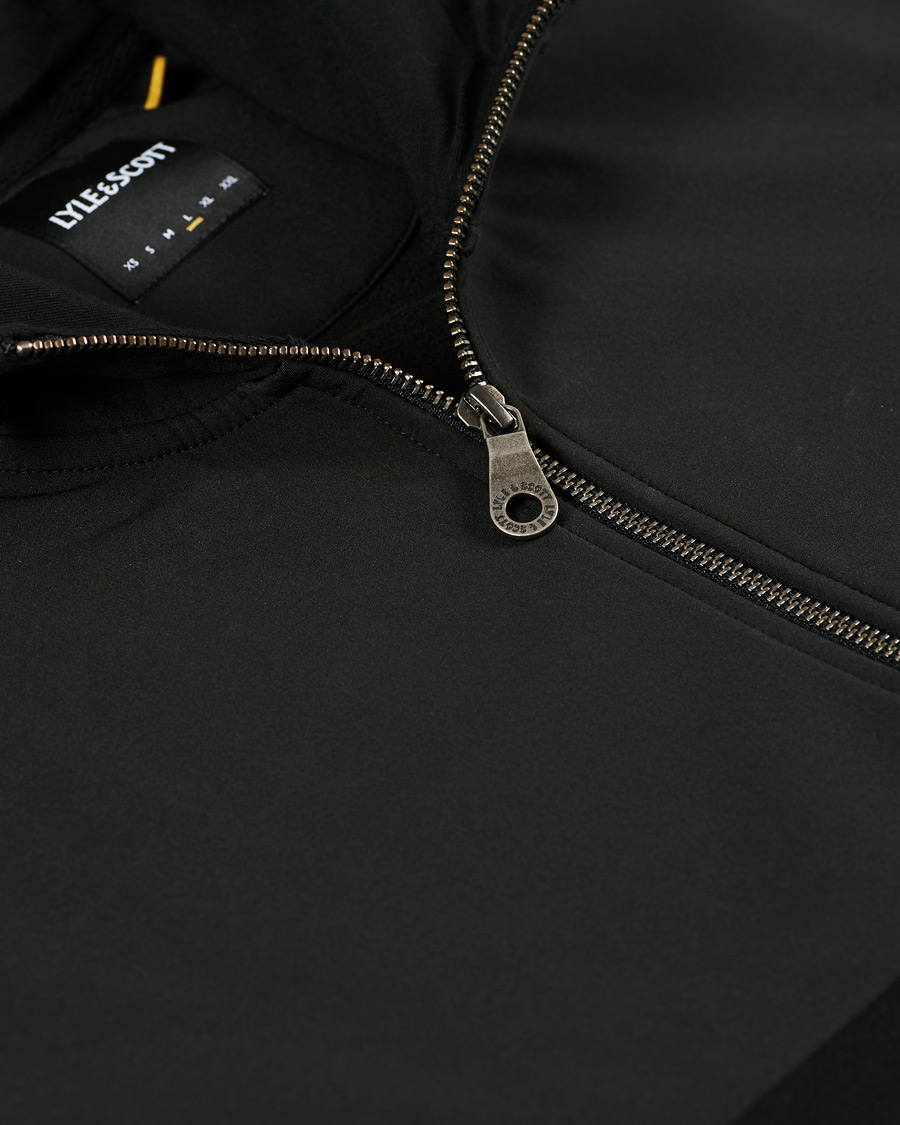 Mies | Puserot | Lyle & Scott | Softshell Jersey Zip Hoodie Black