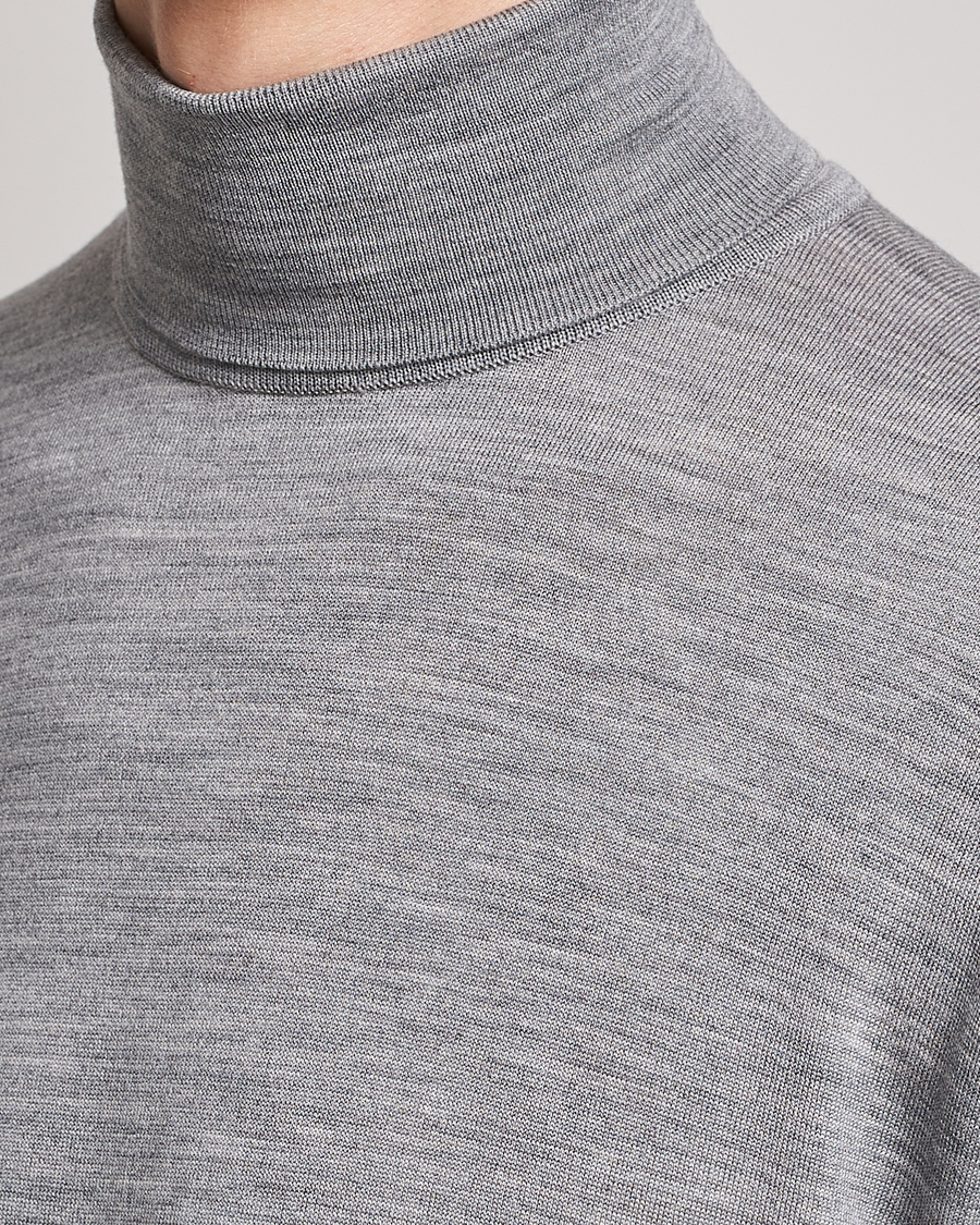 Mies | Puserot | John Smedley | Cherwell Extra Fine Merino Rollneck Silver