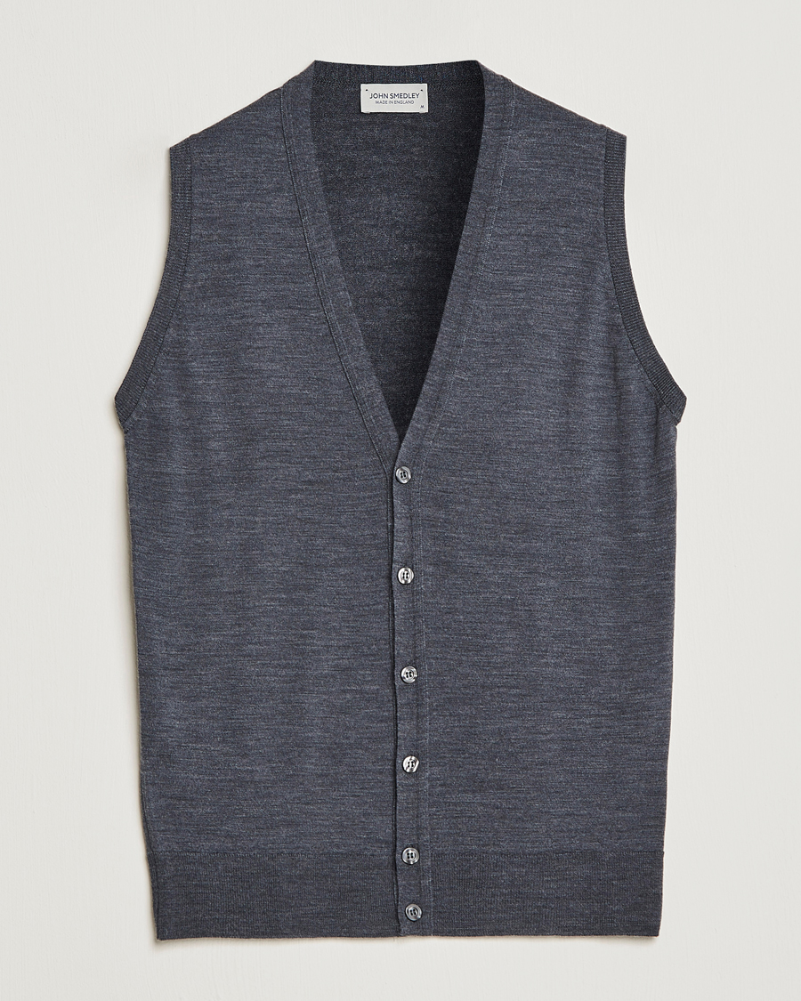 Mies | Puserot | John Smedley | Huntswood Slim Fit Waistcoat Charcoal