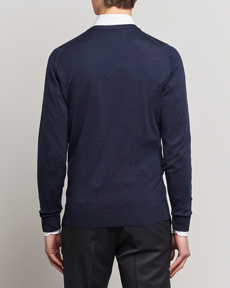 Mies | Puserot | John Smedley | Petworth Extra Fine Merino Cardigan Midnight