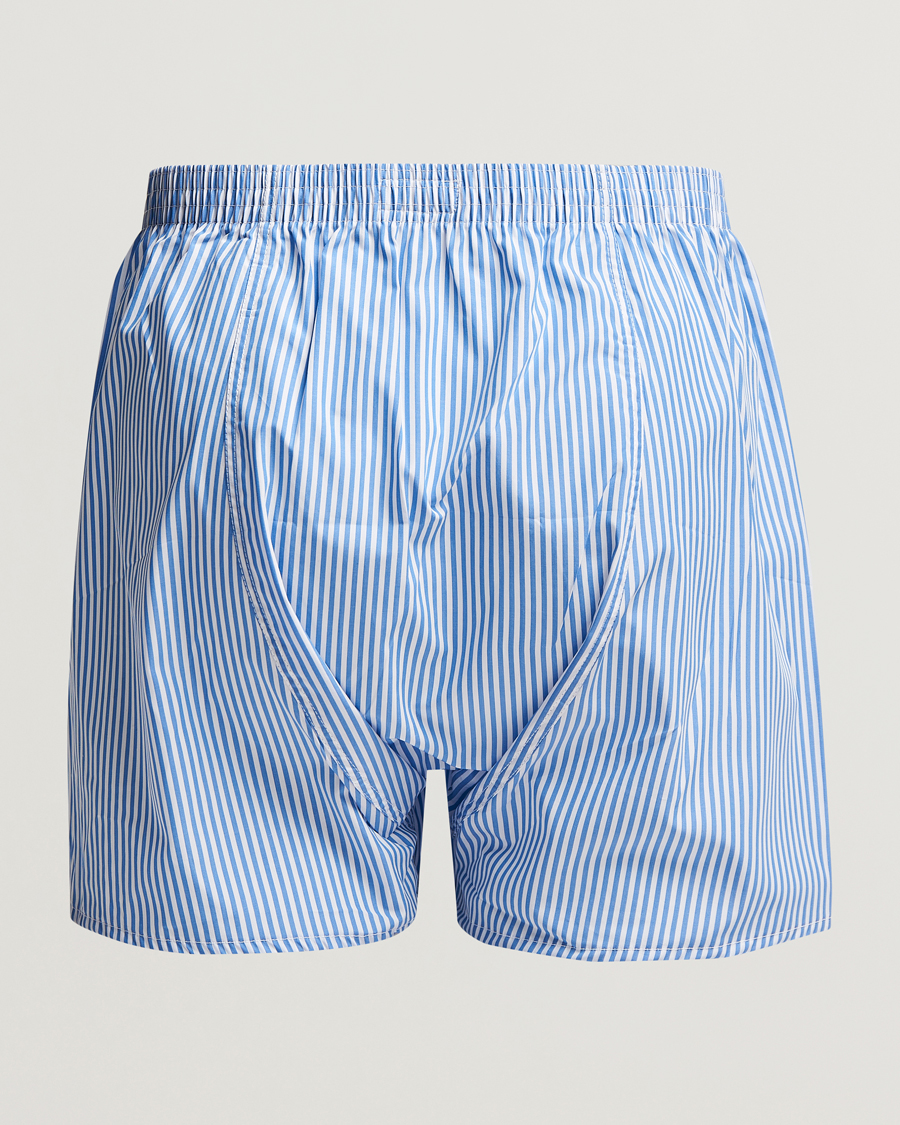 Mies | Alusvaatteet | Derek Rose | Classic Fit Cotton Boxer Shorts Blue Stripe