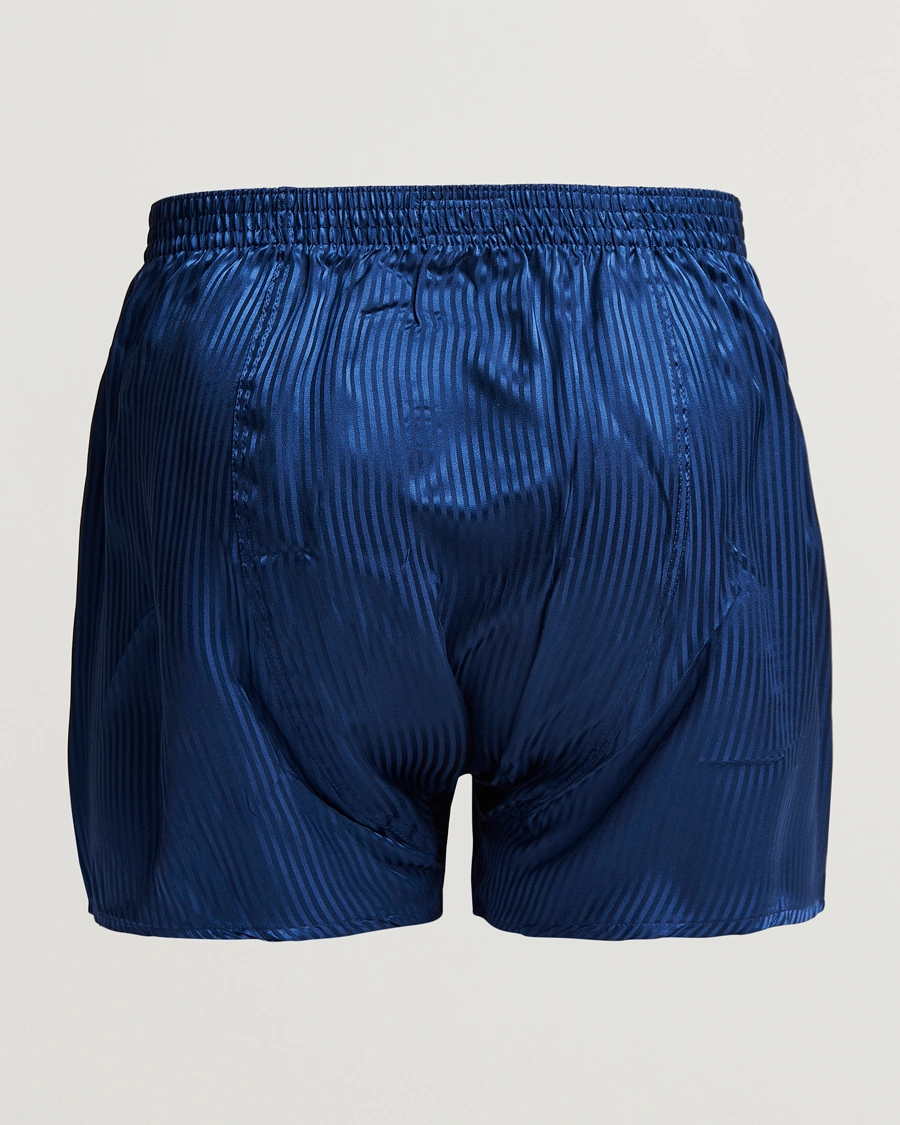 Mies | Alusvaatteet | Derek Rose | Classic Fit Silk Boxer Shorts Navy