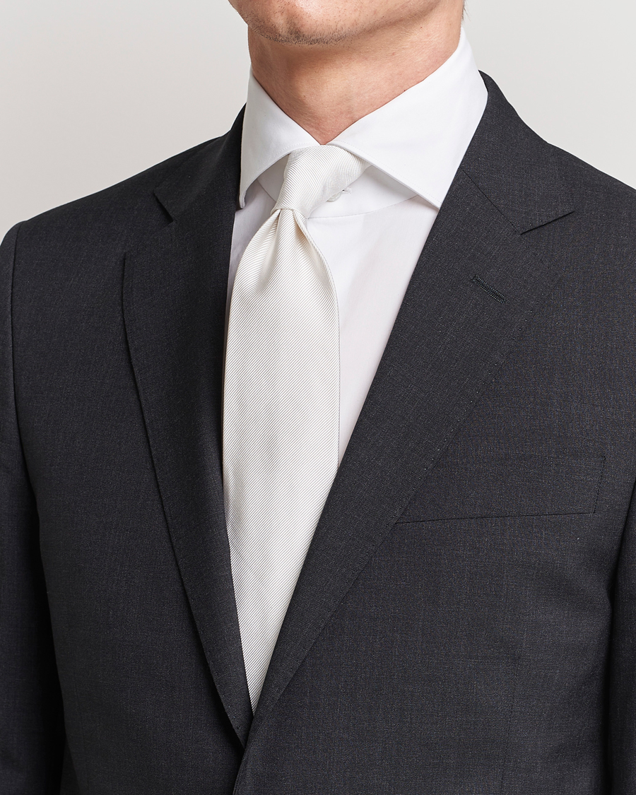 Mies | Solmiot | Amanda Christensen | Plain Classic Tie 8 cm White