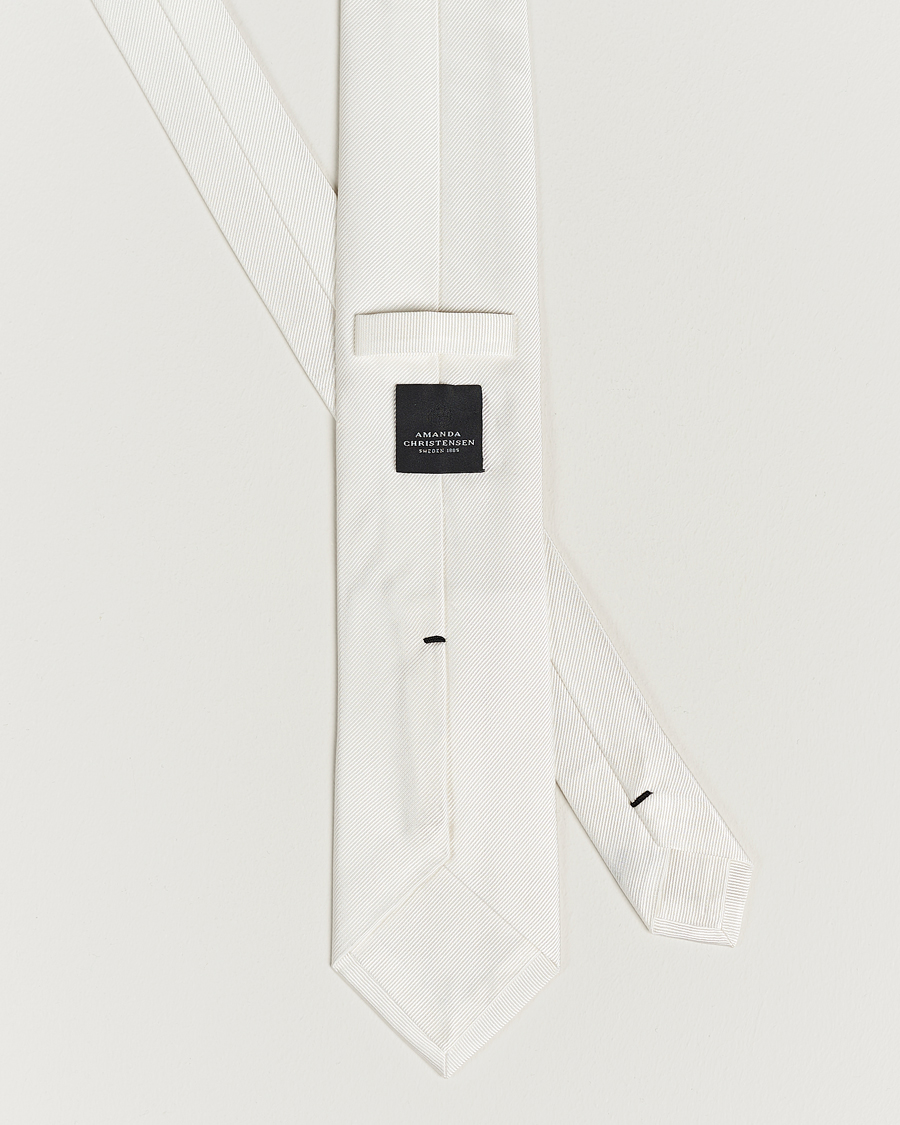 Mies | Solmiot | Amanda Christensen | Plain Classic Tie 8 cm White