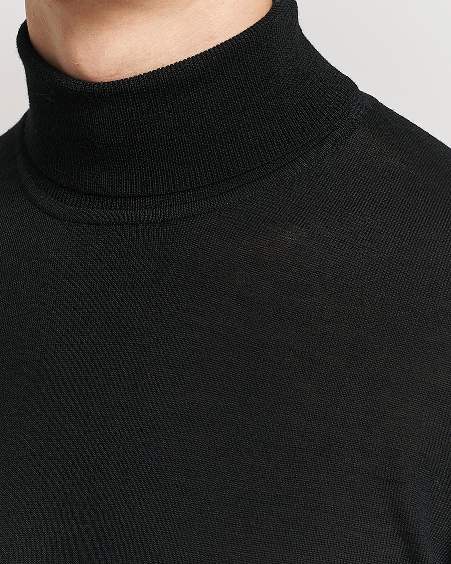 Mies | Puserot | Samsøe Samsøe | Flemming Superfine Merino Wool Roll Neck Black
