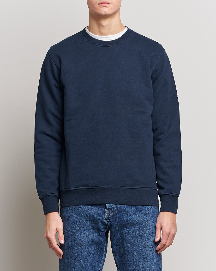 Mies | Puserot | Colorful Standard | Classic Organic Crew Neck Sweat Navy Blue