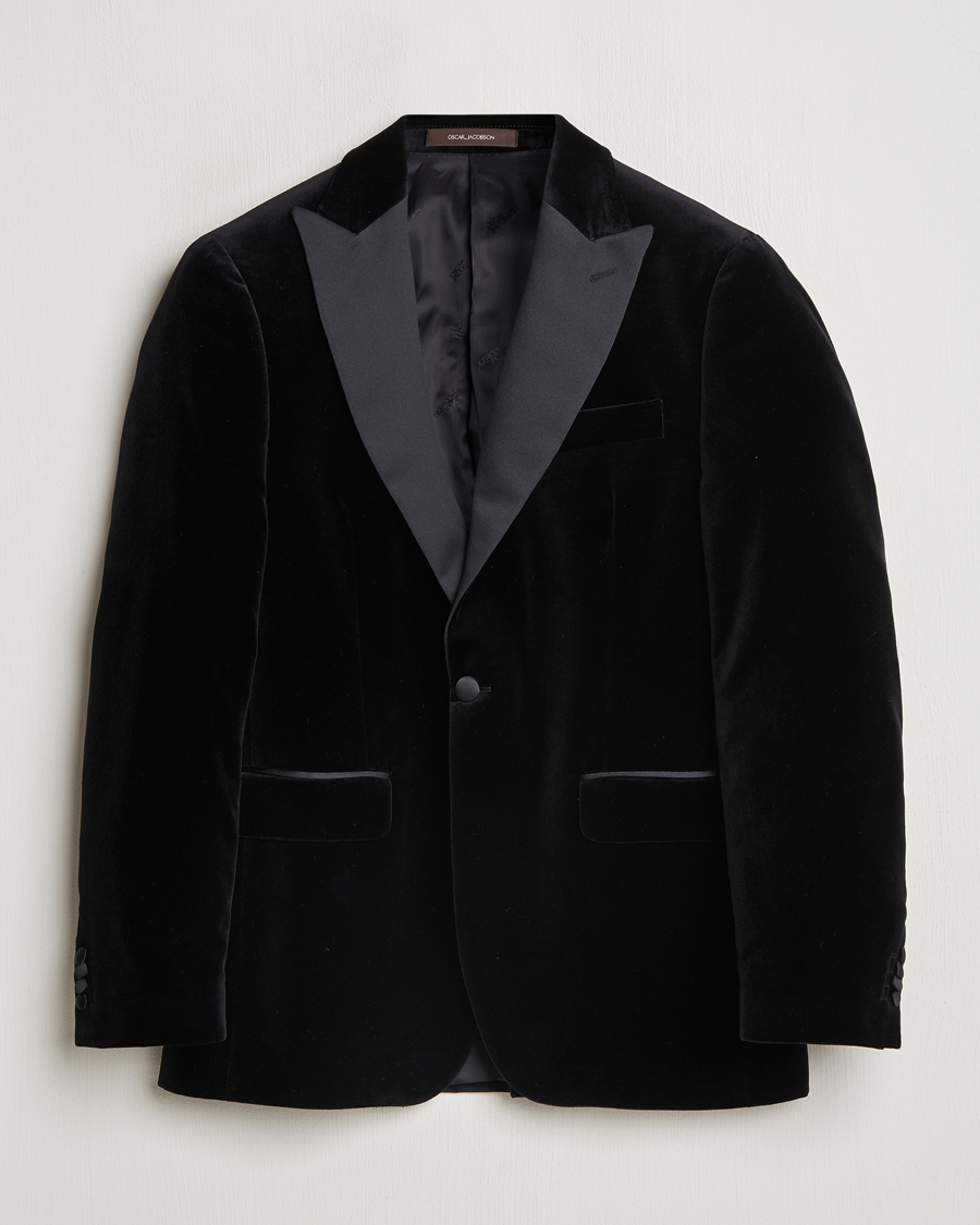 Mies | Pikkutakit | Oscar Jacobson | Frampton Velvet Tuxedo Blazer Black
