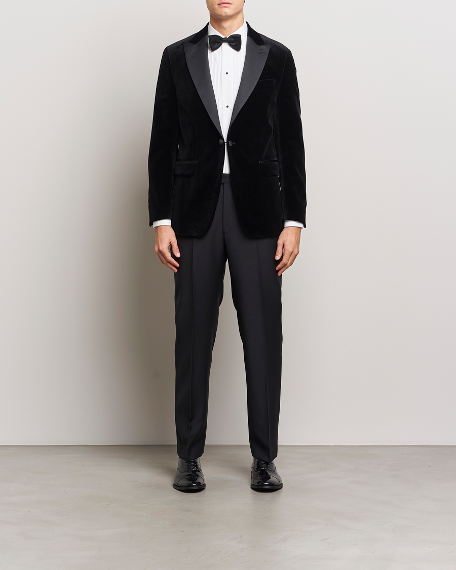 Mies | Pikkutakit | Oscar Jacobson | Frampton Velvet Tuxedo Blazer Black