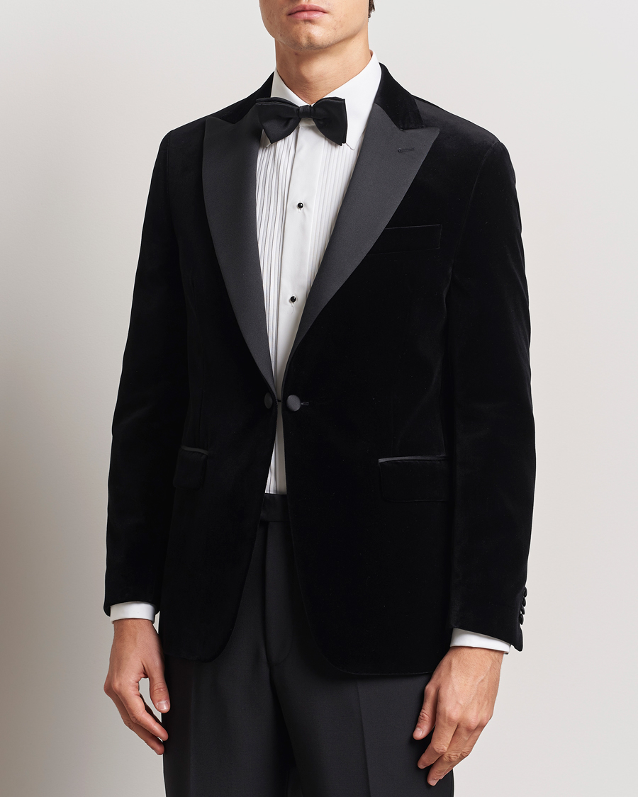 Mies | Pikkutakit | Oscar Jacobson | Frampton Velvet Tuxedo Blazer Black