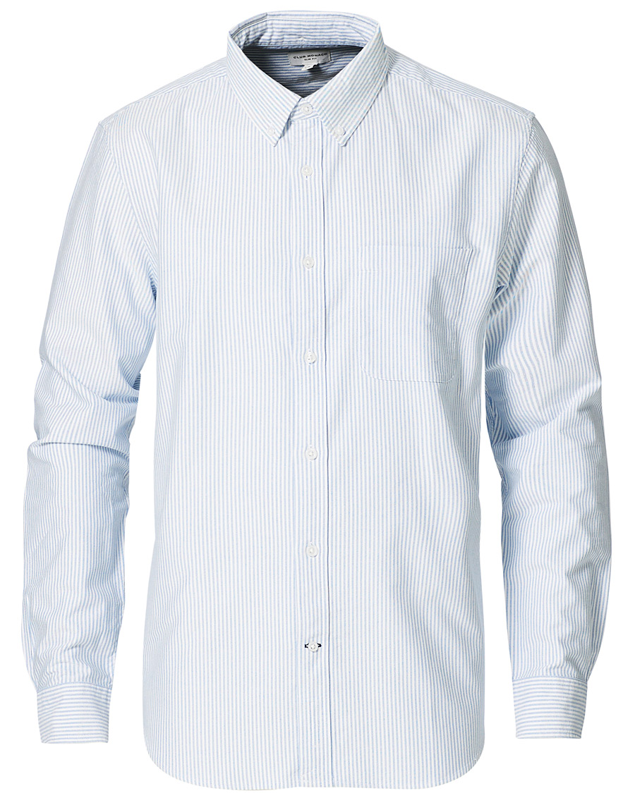 Mies | Kauluspaidat | Club Monaco | Slim Fit Oxford Stripe Shirt Blue/White