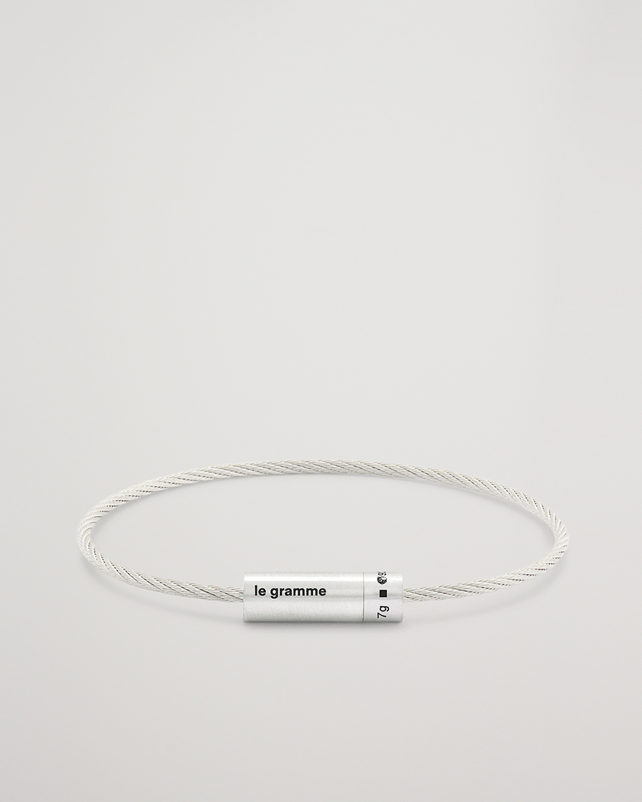 Mies | Korut | LE GRAMME | Cable Bracelet Brushed Sterling Silver 7g