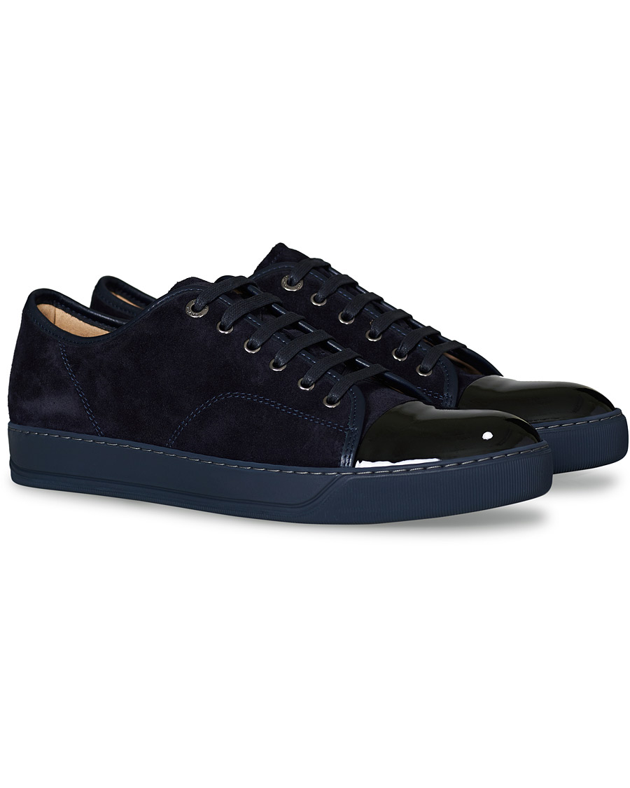 Mies | Lanvin Patent Captoe Sneaker Dark Blue/Dark Blue | Lanvin | Patent Captoe Sneaker Dark Blue/Dark Blue