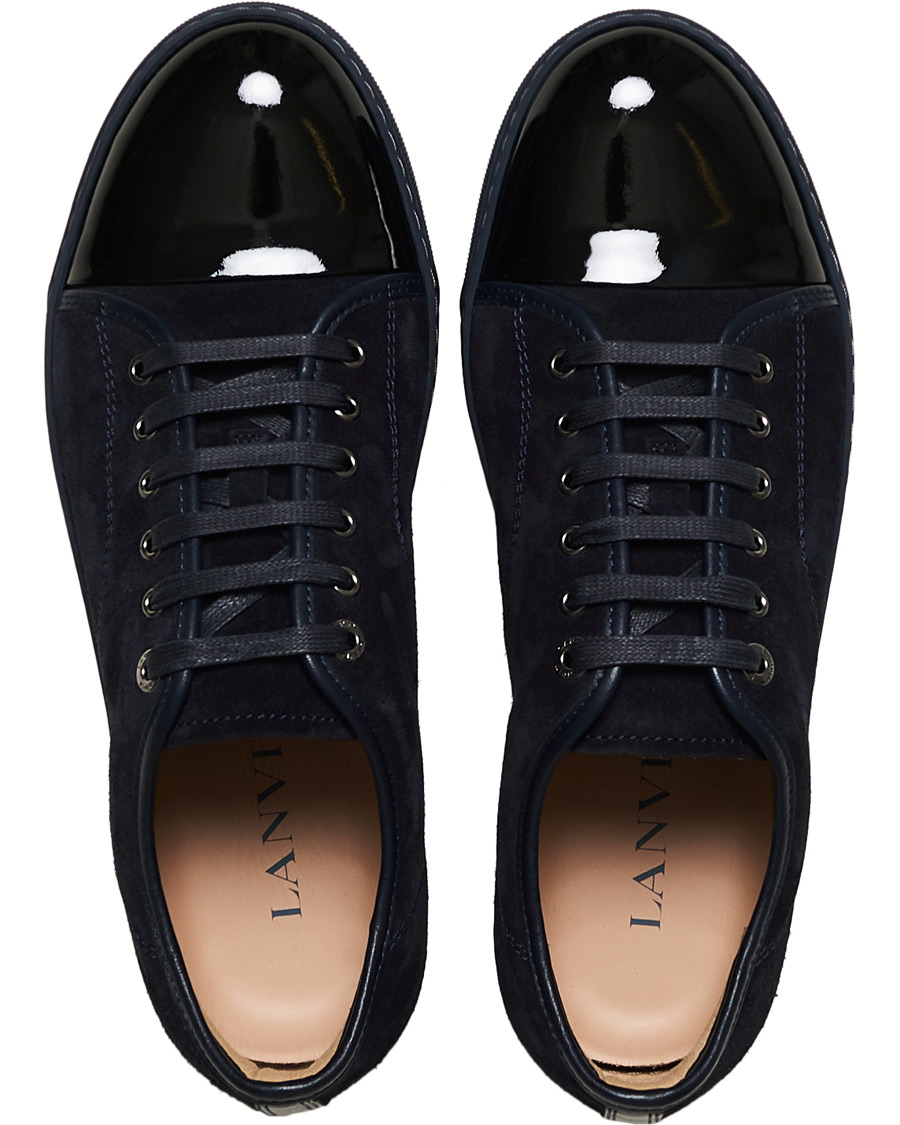 Mies | Lanvin Patent Captoe Sneaker Dark Blue/Dark Blue | Lanvin | Patent Captoe Sneaker Dark Blue/Dark Blue