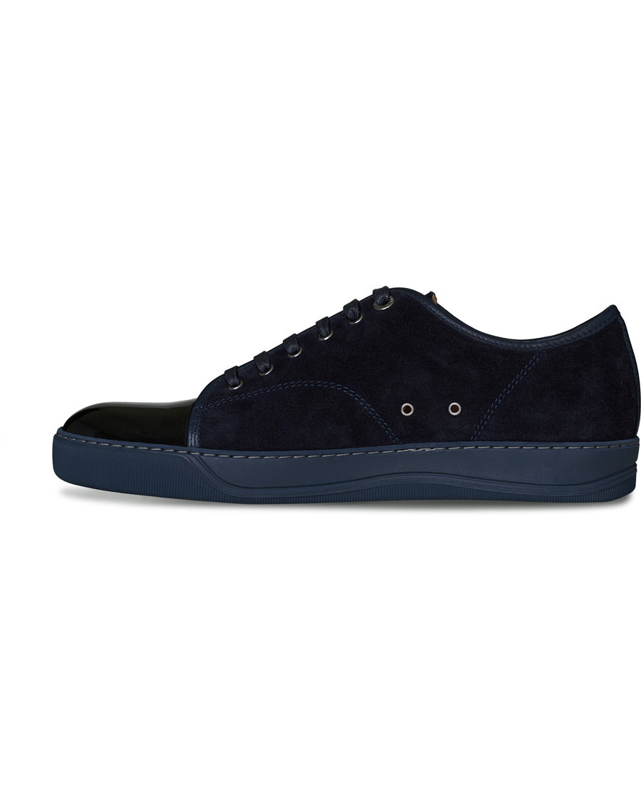 Mies | Lanvin Patent Captoe Sneaker Dark Blue/Dark Blue | Lanvin | Patent Captoe Sneaker Dark Blue/Dark Blue