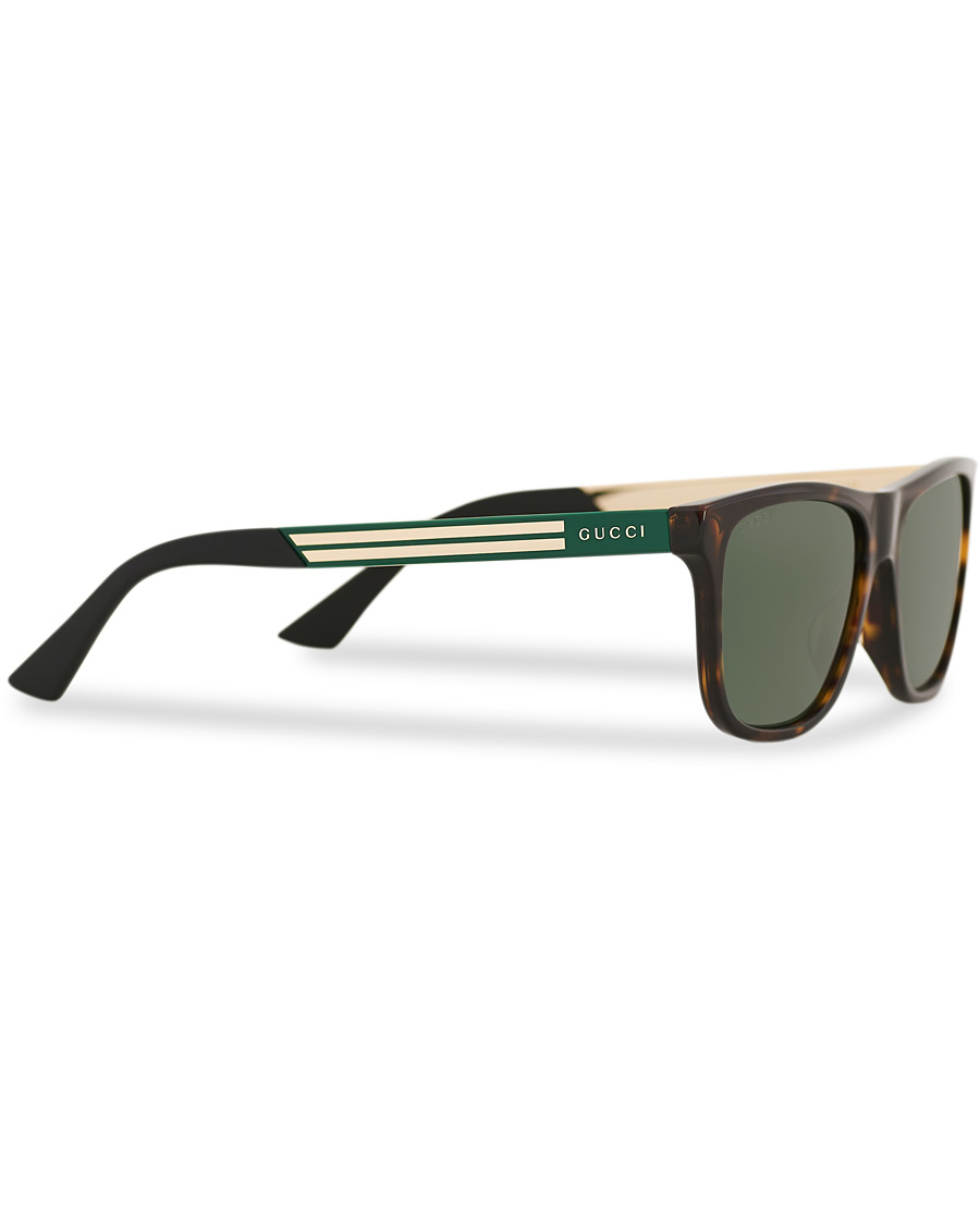 Miehet | Neliskulmaiset aurinkolasit | Gucci | GG0687S Sunglasses Havana/Green