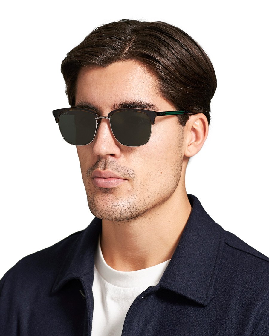 Mies | GUCCI GG0697S Sunglasses Havana/Green | Gucci | GG0697S Sunglasses Havana/Green