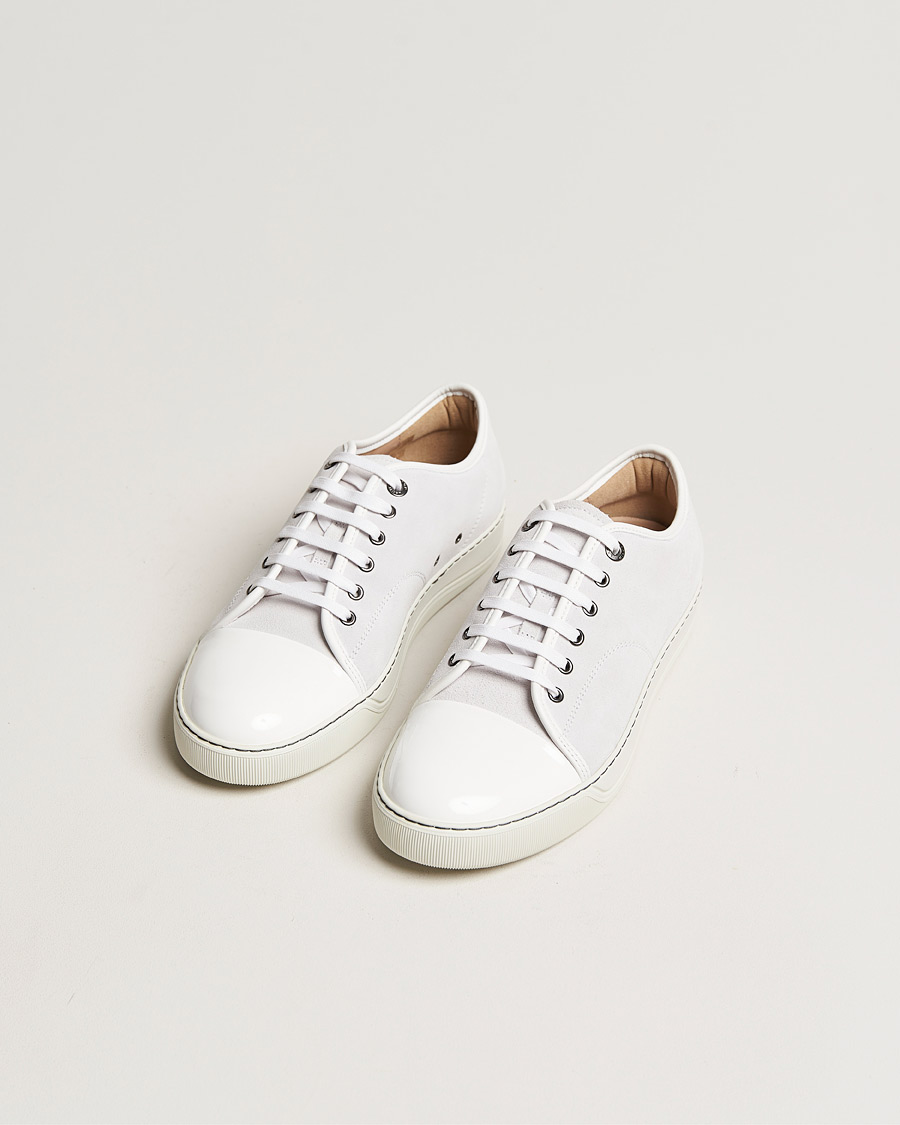 Mies |  | Lanvin | Patent Cap Toe Sneaker White