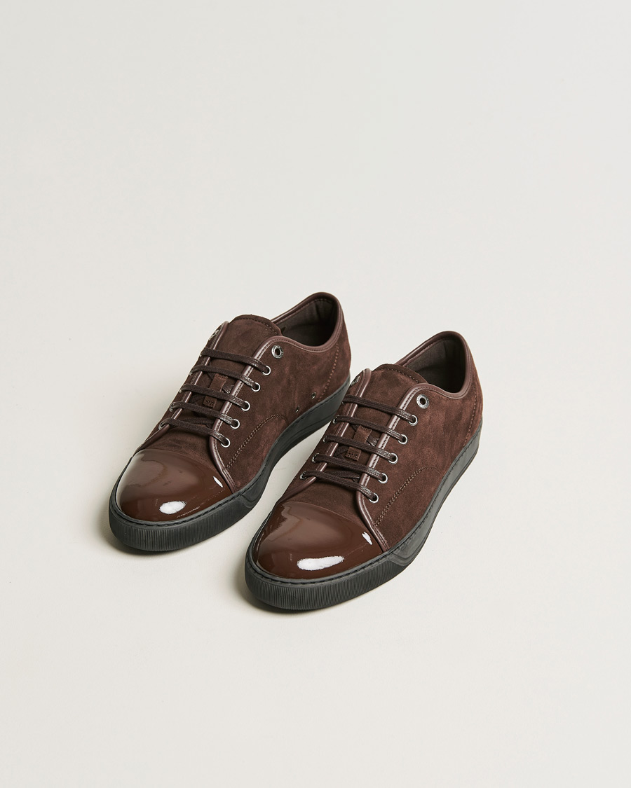 Mies | Lanvin Patent Cap Toe Sneaker Dark Brown | Lanvin | Patent Cap Toe Sneaker Dark Brown