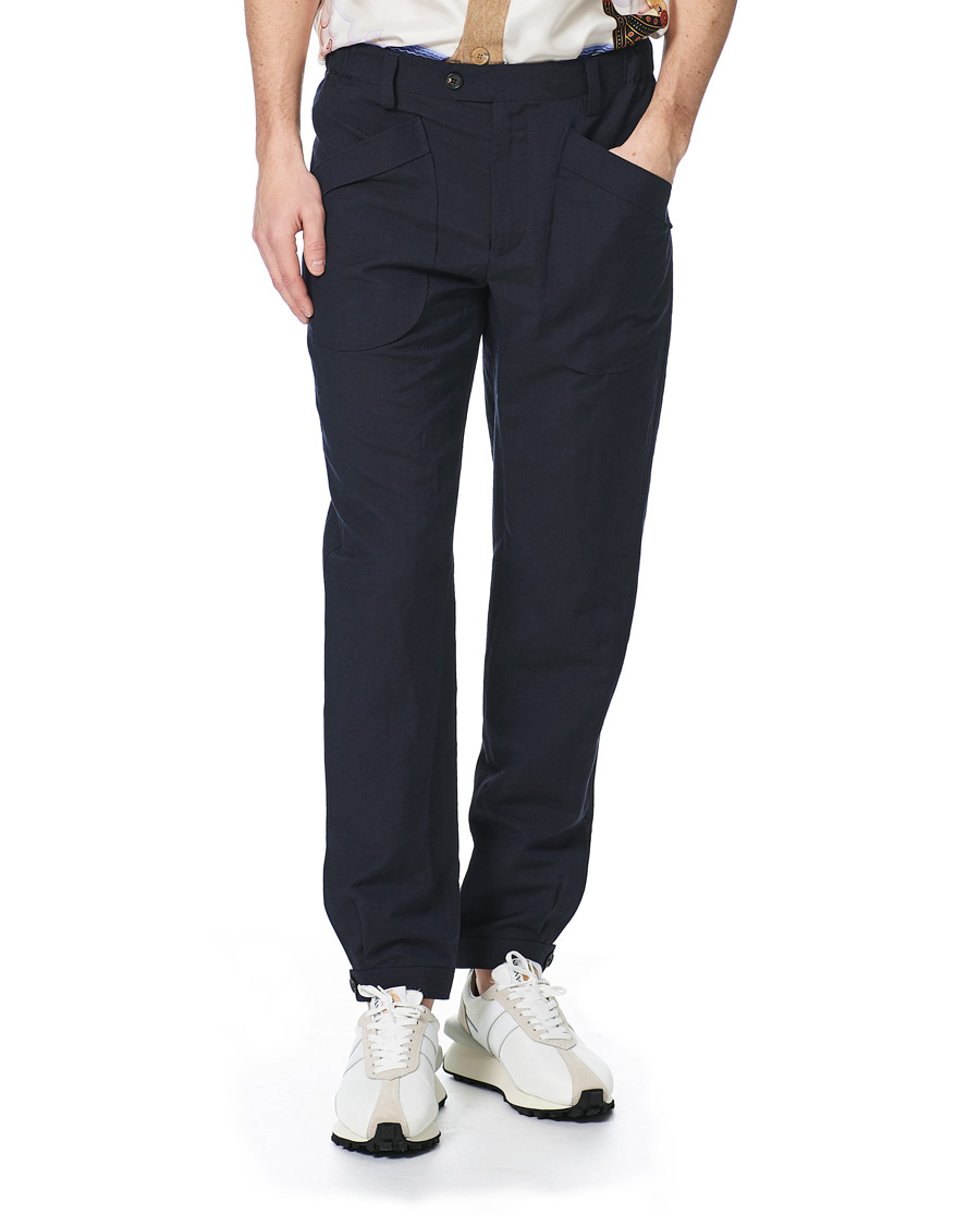 Mies | Housut | Lanvin | Slim Fit Trousers Navy