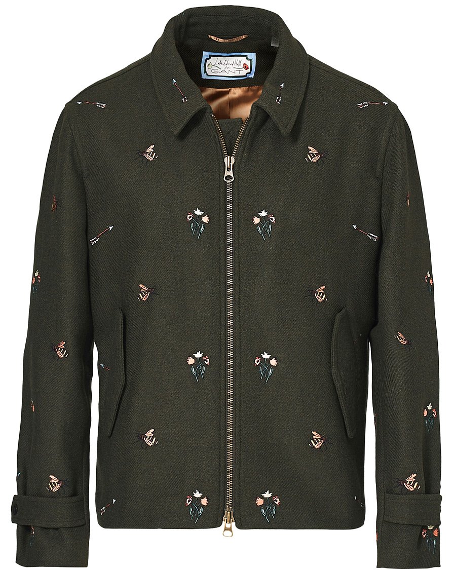 Mies | Takit | GANT | Luke Edward Hall Emrodery Zip Jacket Tartan Green