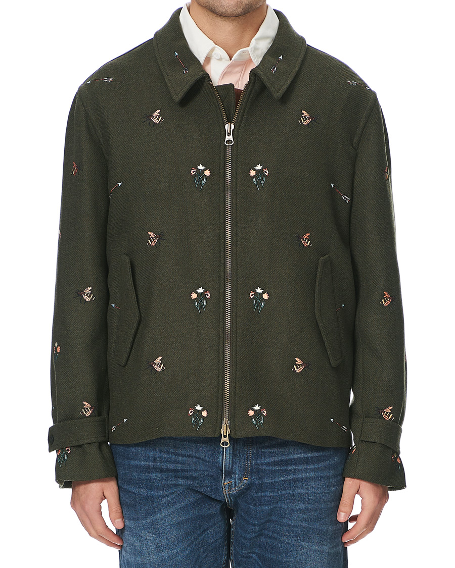 Mies | Takit | GANT | Luke Edward Hall Emrodery Zip Jacket Tartan Green