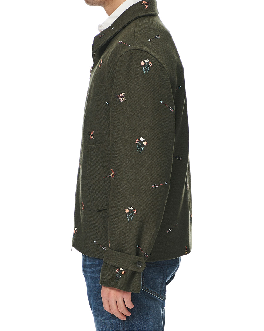 Mies | Takit | GANT | Luke Edward Hall Emrodery Zip Jacket Tartan Green