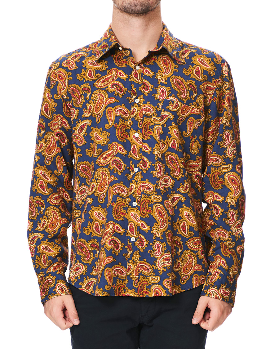 Mies | Kauluspaidat | GANT | Luke Edward Hall Town Paisley Shirt College Blue