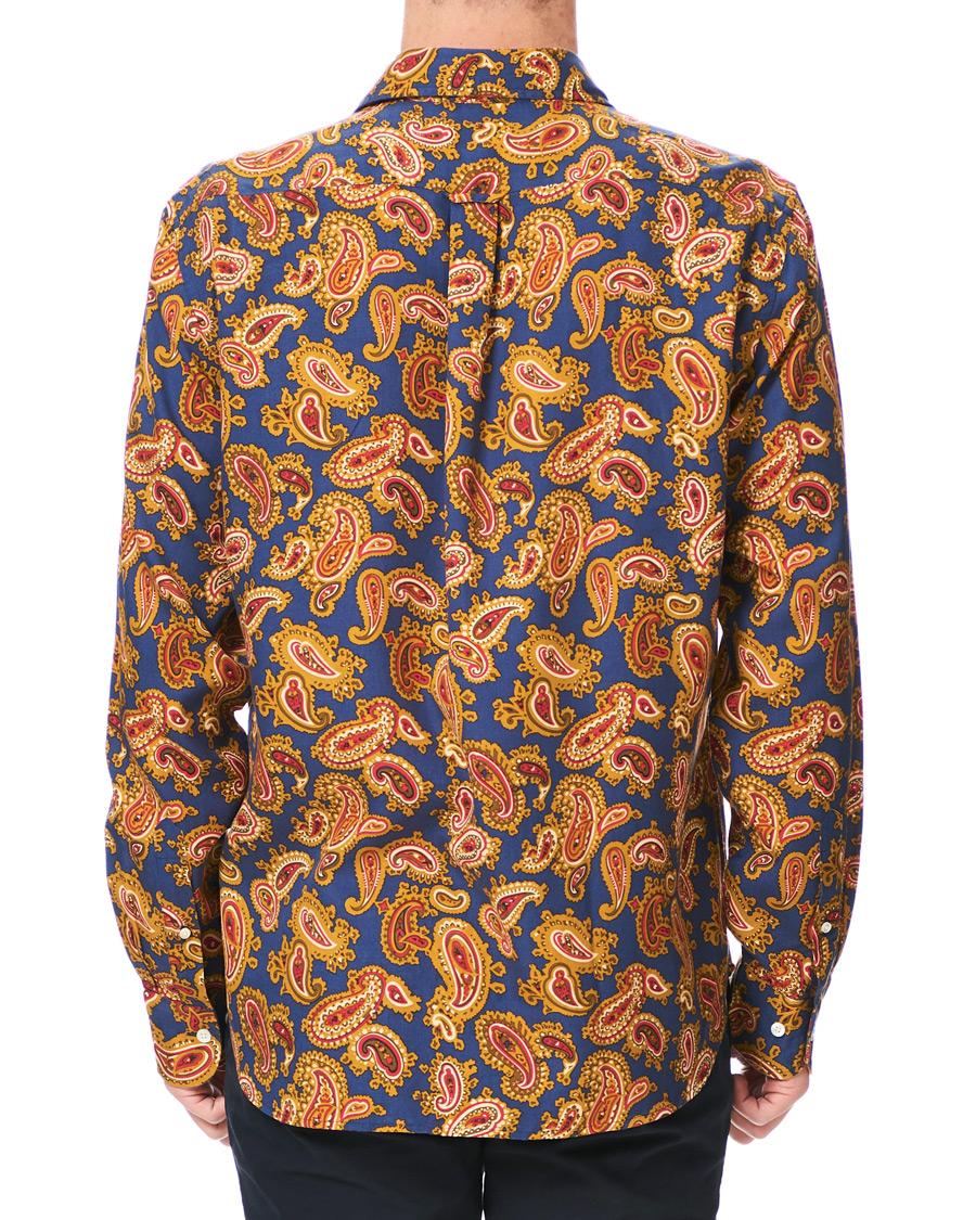 Mies | Kauluspaidat | GANT | Luke Edward Hall Town Paisley Shirt College Blue