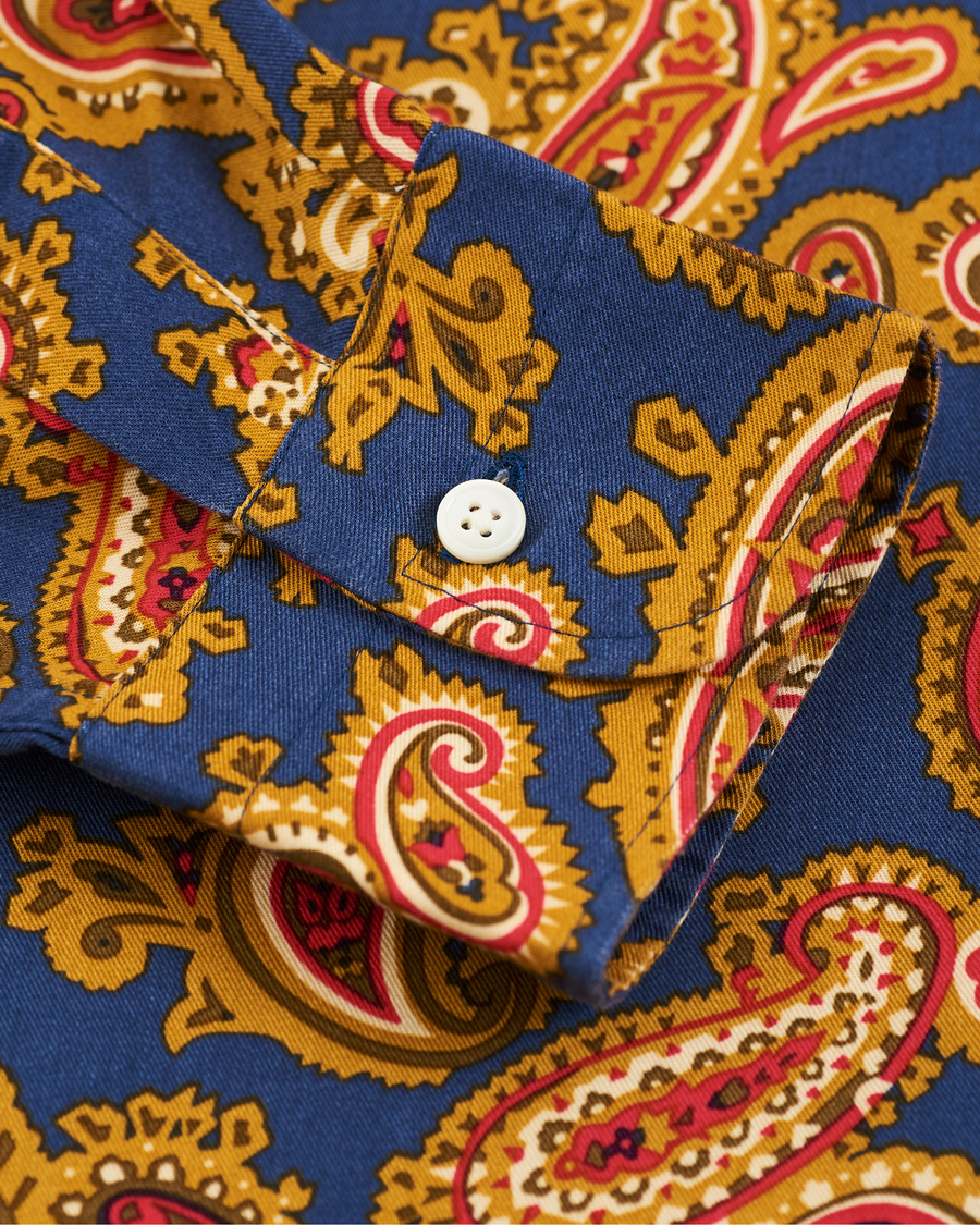 Mies | Kauluspaidat | GANT | Luke Edward Hall Town Paisley Shirt College Blue