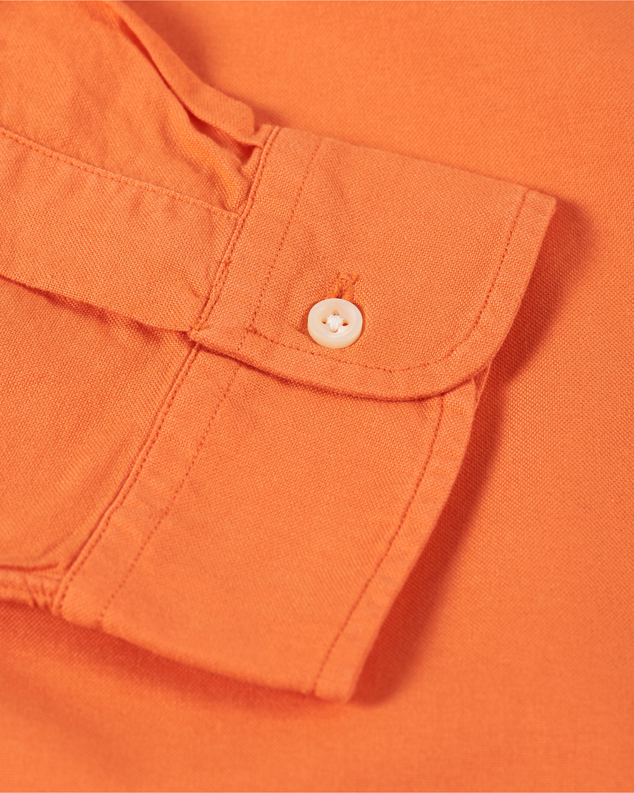 Mies | Kauluspaidat | Polo Ralph Lauren | Slim Fit Garment Dyed Oxford Shirt Orange